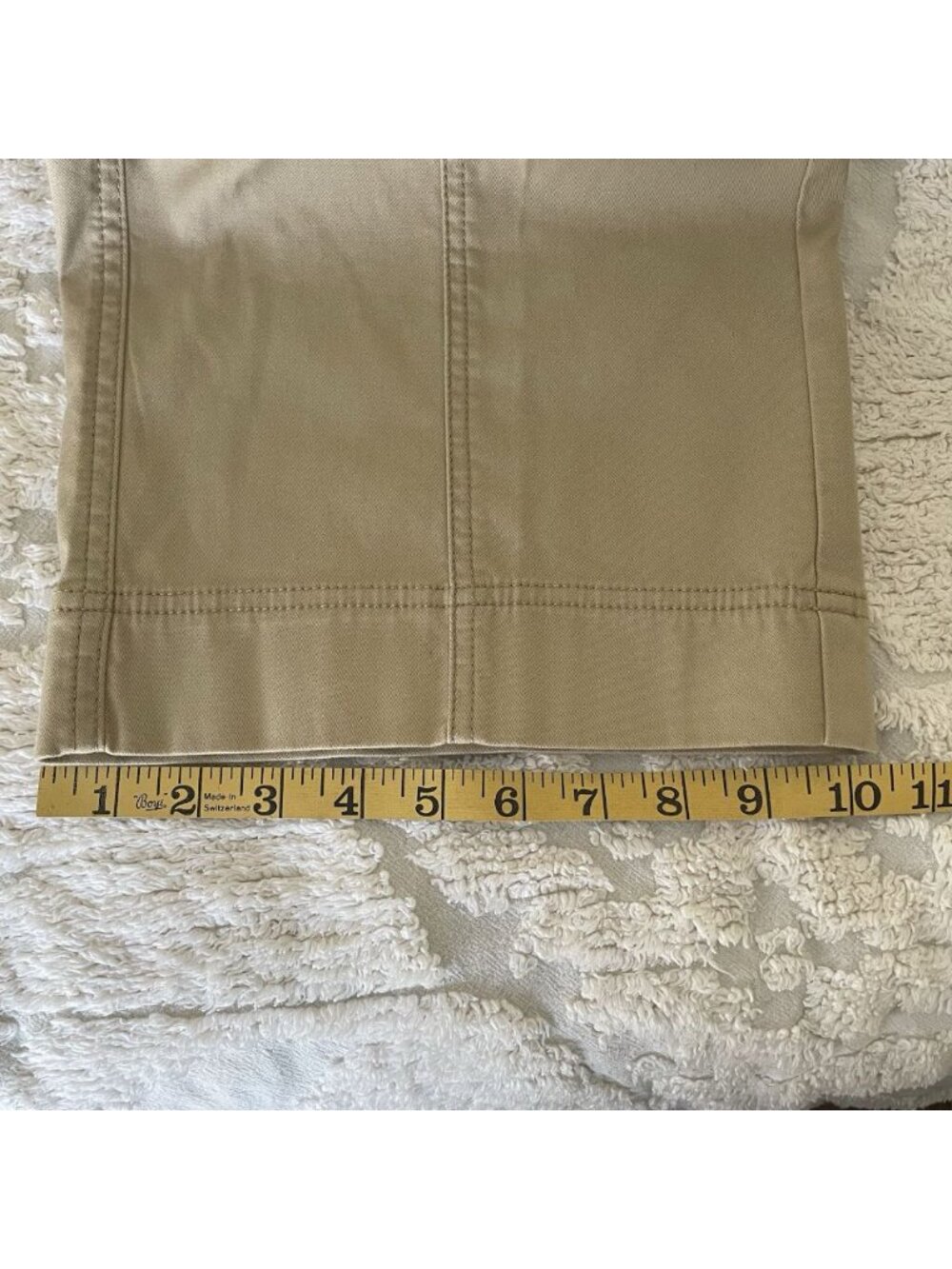 Chico's Pants 0.5R US Size 6R High Waisted Tan Trousers Wide leg Utility Safari - Picture 10 of 10